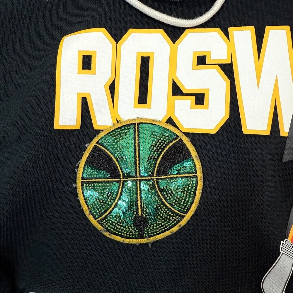 Nike Dri-Fit Roswell Rayguns Hoodie Sweatshirt‎ Men Small Black Zip Pocket